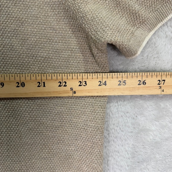 Mack Weldon Mens XXL Tech Linen Polo Cardigan Tan Beige Button Front Knit Shirt - Picture 4 of 7